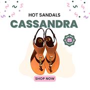 Okify YSL Brown Cassandra Sandals In Caramel 1cm  - 1