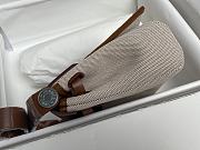 Okify Hermes Herbag 20 In Brown With Silver Hardware  - 2