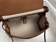 Okify Hermes Herbag 20 In Brown With Silver Hardware  - 4
