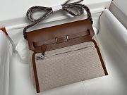 Okify Hermes Herbag 20 In Brown With Silver Hardware  - 6