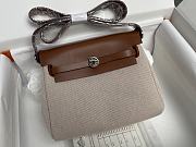 Okify Hermes Herbag 20 In Brown With Silver Hardware  - 1