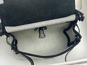 Okify Hermes Herbag 20 In Black And White With Silver Hardware  - 5