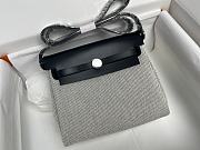 Okify Hermes Herbag 20 In Black And White With Silver Hardware  - 1