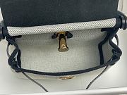 Okify Hermes Herbag 20 In Black And White With Gold Hardware  - 5