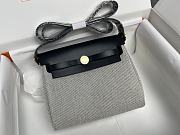 Okify Hermes Herbag 20 In Black And White With Gold Hardware  - 1