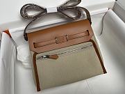 Okify Hermes Herbag 20 In Brown And Beige With Silver Hardware  - 5