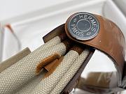 Okify Hermes Herbag 20 In Brown And Beige With Silver Hardware  - 2