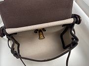 Okify Hermes Herbag 20 In Black And Beige With Gold Hardware  - 5
