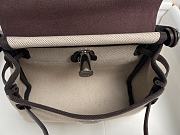 Okify Hermes Herbag 20 In Black And Beige With Silver Hardware  - 6