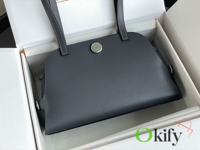 Okify Hermes Tablier Sellier Bag In Gray 26x16x9cm  - 1