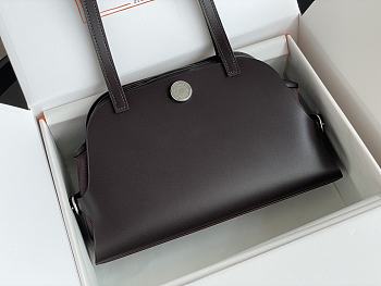 Okify Hermes Tablier Sellier Bag In Dark Brown 26x16x9cm 