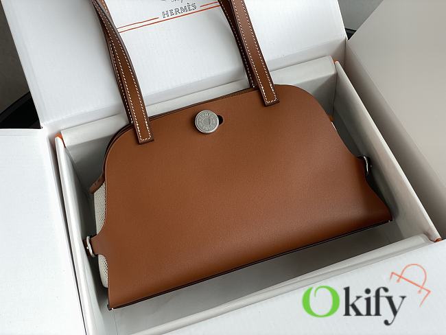 Okify Hermes Tablier Sellier Bag In Brown 26x16x9cm  - 1