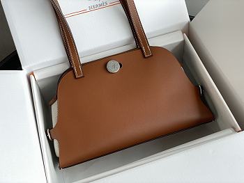 Okify Hermes Tablier Sellier Bag In Brown 26x16x9cm 