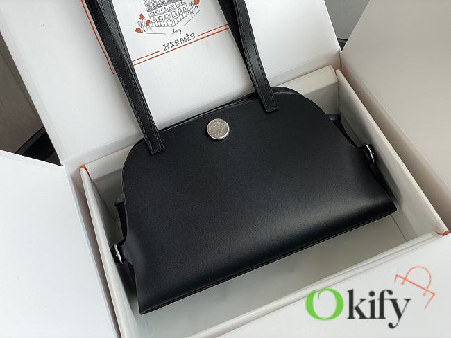 Okify Hermes Tablier Sellier Bag In Black 26x16x9cm  - 1