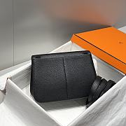 Okify Hermes Halzan Bag In Black 25cm - 2