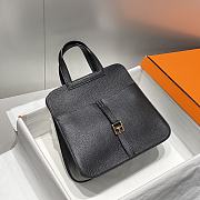 Okify Hermes Halzan Bag In Black 25cm - 3