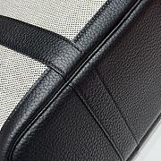 Okify Hermes Garden Party Bag In Black And White With Inner Dark Blue 30cm - 6
