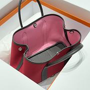 Okify Hermes Garden Party Bag In Black And Red 30cm - 6