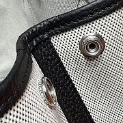 Okify Hermes Garden Party Bag In Black And White 30cm - 4