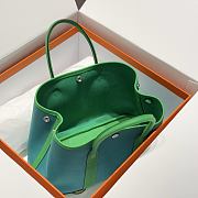 Okify Hermes Garden Party Bag In Blue And Green 30cm - 5