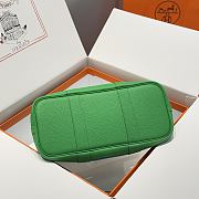 Okify Hermes Garden Party Bag In Blue And Green 30cm - 4