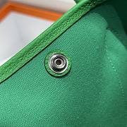 Okify Hermes Garden Party Bag In Blue And Green 30cm - 3