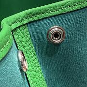 Okify Hermes Garden Party Bag In Blue And Green 30cm - 2