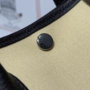 Okify Hermes Garden Party Bag In Beige And Black 30cm - 4