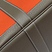 Okify Hermes Garden Party Bag In Orange And Gray 30cm - 5
