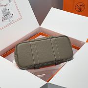 Okify Hermes Garden Party Bag In Orange And Gray 30cm - 3
