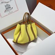 Okify Hermes Garden Party Bag In Yellow And Brown 30cm - 4
