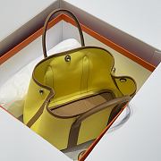 Okify Hermes Garden Party Bag In Yellow And Brown 30cm - 6