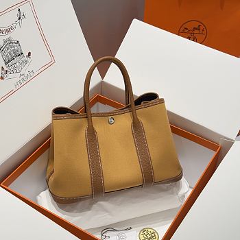 Okify Hermes Garden Party Bag In Brown 30cm