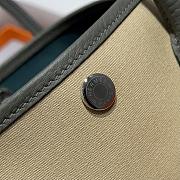 Okify Hermes Garden Party Bag In Beige And Gray 30cm - 4