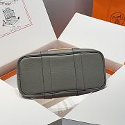 Okify Hermes Garden Party Bag In Beige And Gray 30cm - 3