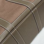 Okify Hermes Garden Party Bag In Light Brown And Gray 30cm - 4