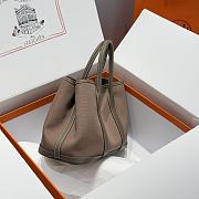 Okify Hermes Garden Party Bag In Light Brown And Gray 30cm - 2