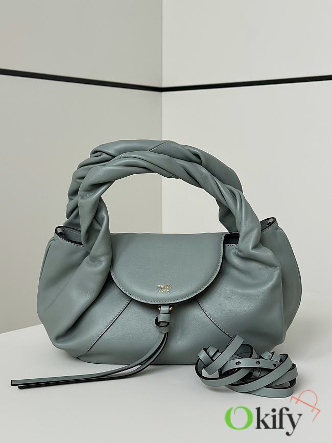 Okify Fendi Small Spy Bag In Blue 32x12x18cm  - 1