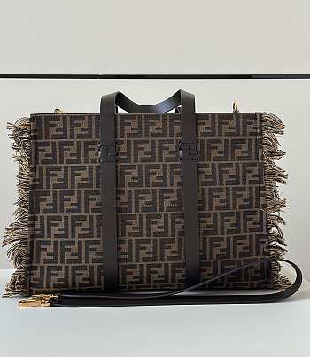 Okify Fendi Summer Tote Bag In Brown 37x16x29cm