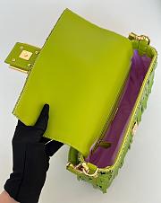 Okify Fendi Baguette Sequin Bag In Green 27x7x13cm  - 5