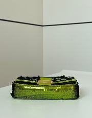 Okify Fendi Baguette Sequin Bag In Green 27x7x13cm  - 2