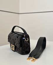 Okify Fendi Baguette Sequin Bag In Black 27x7x13cm  - 5