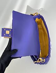 Okify Fendi Baguette Sequin Bag In Purple 27x7x13cm  - 4