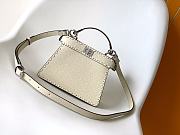 Okify Fendi Peekaboo ISeeU Mini Bag In White 20x11x15.5cm - 2