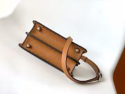 Okify Fendi Peekaboo ISeeU Mini Bag In Brown 20x11x15.5cm - 4