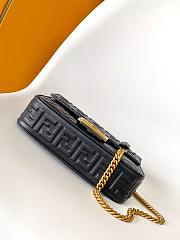 Okify Fendi Baguette Bag In Black 24x7x14.5cm - 3