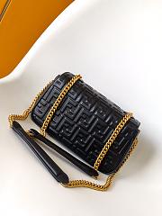Okify Fendi Baguette Bag In Black 24x7x14.5cm - 2