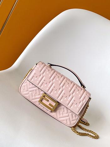 Okify Fendi Baguette Bag In Pink 24x7x14.5cm