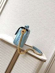 Okify Fendi Baguette Bag In Blue 24x7x14.5cm - 5