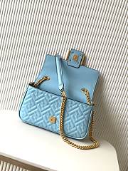 Okify Fendi Baguette Bag In Blue 24x7x14.5cm - 4